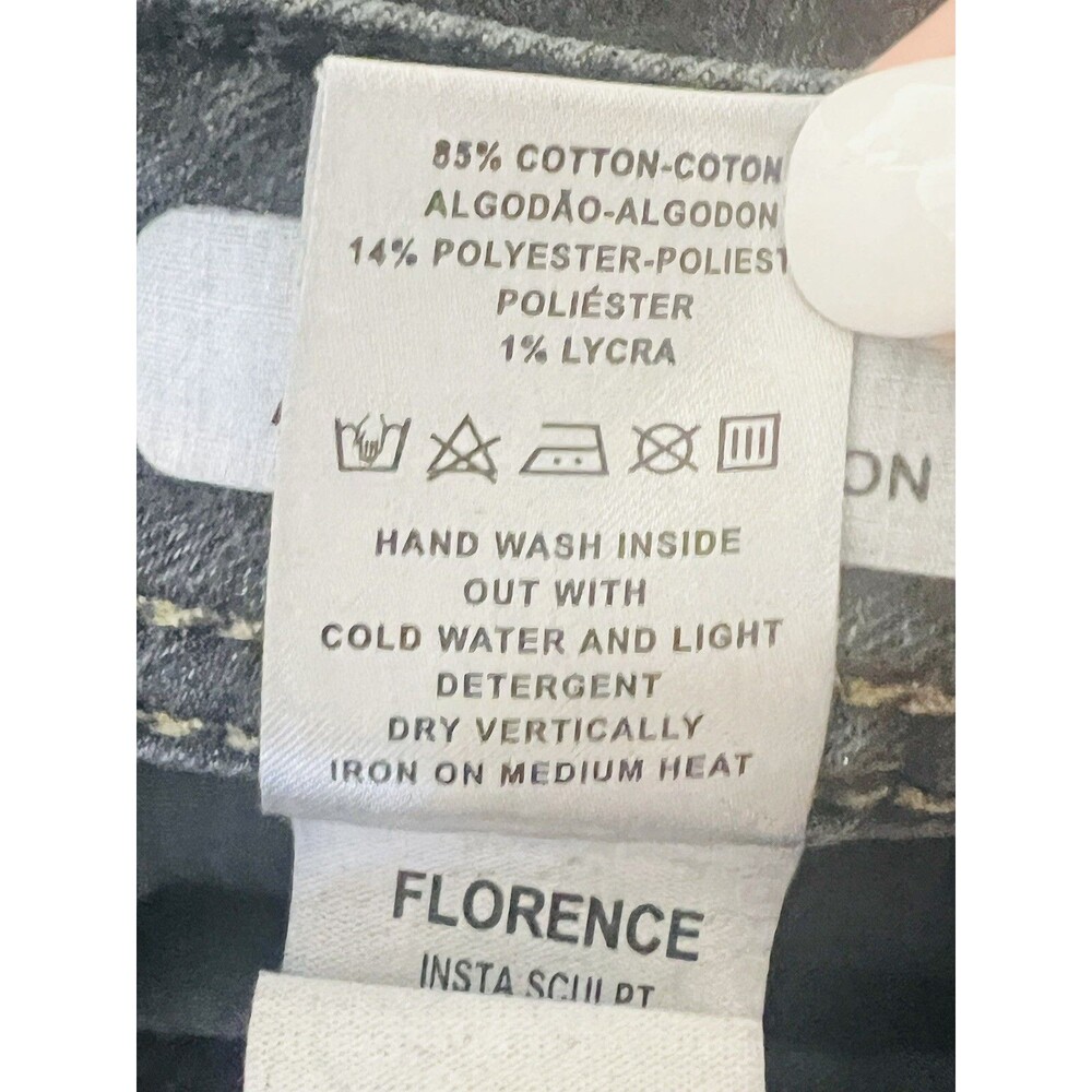 DL1961 Size 29 Florence Instasculpt Dahlia Printed Black Denim - Picture 10 of 11